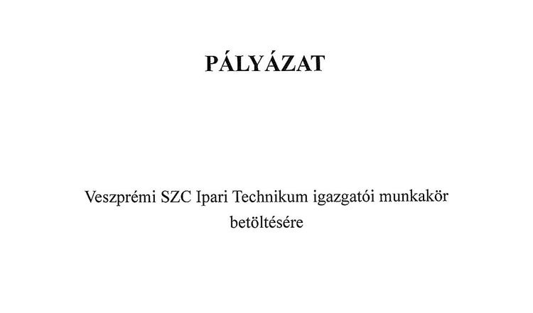 Beadott igazgatói pályázatok