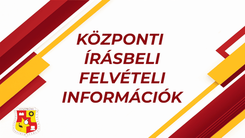 Központi írásbeli felvételi információk 2026